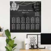 PixDezines 黒板/シャンデリア/席次表 ポスター (ホームオフィス)