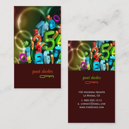 PixDezines 123、CPA/diyカラー 名刺 (正面/裏面)