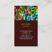 PixDezines 123、CPA/diyカラー 名刺 (裏面)