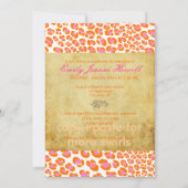 PixDezines 2011卒業式、ピンクのヒョウ柄 招待状 (裏面)