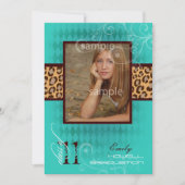 PixDezines 2011卒業版、Leopard Print 招待状 (正面)