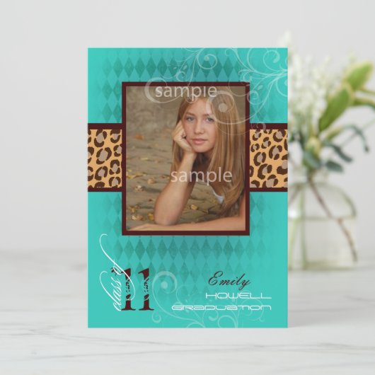 PixDezines 2011卒業版、Leopard Print 招待状 (スタンド正面)