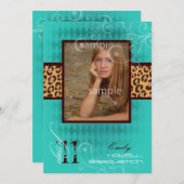 PixDezines 2011卒業版、Leopard Print 招待状 (正面/裏面)