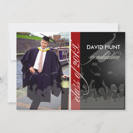 PixDezines 2011卒業/写真/キャップ+ガウン 招待状 (正面)