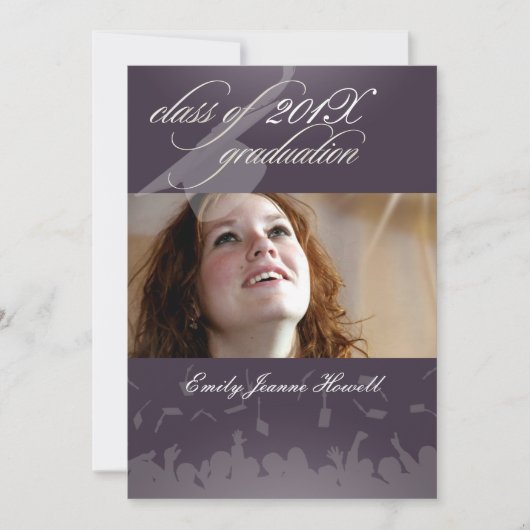 PixDezines 2011卒業/写真/キャップ+ガウン 招待状 (正面)