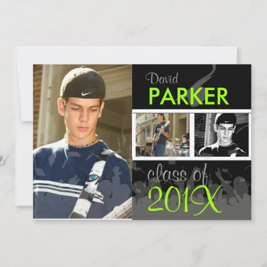 PixDezines 2011卒業/写真/キャップ+ガウン 招待状 (正面)