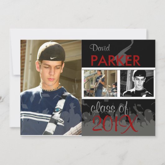 PixDezines 2011卒業/写真/キャップ+ガウン 招待状 (正面)