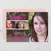 PixDezines 2011卒業/写真/キャップ+ガウン 招待状 (正面/裏面)