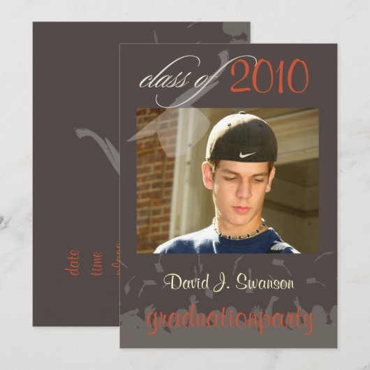 PixDezines 2011卒業/写真/Cap+Gown 招待状 (正面/裏面)