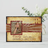 PixDezines 2011年度卒業式 ヴィンテージ/レトロな光線 招待状 (スタンド正面)