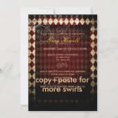 PixDezines 2011 年度卒業式、ハーレクイン 招待状 (裏面)