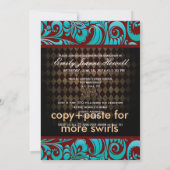 PixDezines 2011 年度卒業式、ハーレクイン 招待状 (裏面)