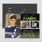 PixDezines 2011 年度卒業式/写真/帽子+ドレス 招待状 (正面/裏面)