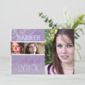 PixDezines 2011 年度卒業式/写真/帽子+ドレス 招待状 (スタンド正面)