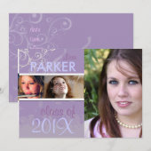 PixDezines 2011 年度卒業式/写真/帽子+ドレス 招待状 (正面/裏面)