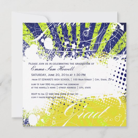 PixDezines 2011 Sgarite/Retro Raysグランジ, 招待状 (裏面)