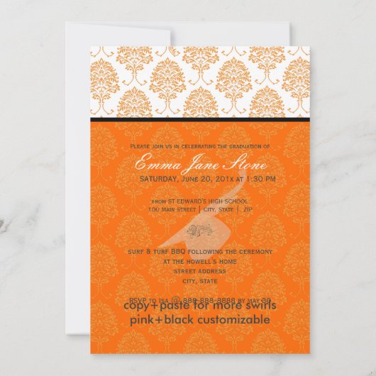 PixDezines 2011 Sharition、Florentius Damask 招待状 (裏面)