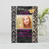 PixDezines 2012グラデーション、オリビア・ダマスク/デイカラー 招待状 (スタンド正面)