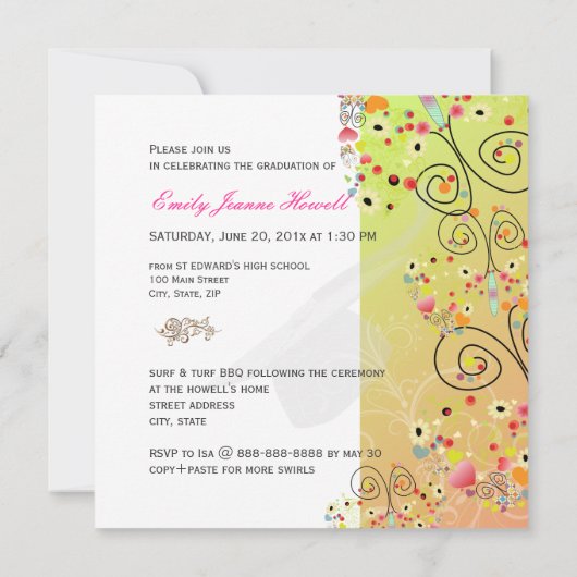 PixDezines 2012卒業写真招待状 招待状 (裏面)