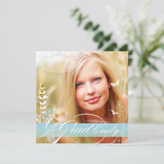 PixDezines 2012卒業写真+ダイの花 招待状 (スタンド正面)