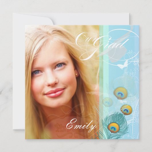 PixDezines 2012卒業写真+ダイピーコック 招待状 (正面)