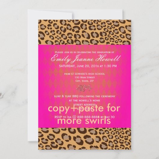 PixDezines 2012卒業/leopard/diy 招待状 (裏面)