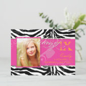 PixDezines 2012 年度卒業生 ゼブラ柄/DIY カラーデザイン 招待状 (スタンド正面)