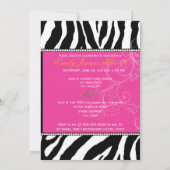 PixDezines 2012 年度卒業生 ゼブラ柄/DIY カラーデザイン 招待状 (裏面)