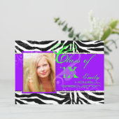 PixDezines 2012 年度卒業生 ゼブラ柄/DIY カラーデザイン 招待状 (スタンド正面)