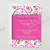 PixDezines 2012 Grads、カップケーキの渦巻き/日色 招待状 (裏面)