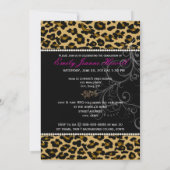 PixDezines 2012 Grads、cheetahプリント/diyカラー 招待状 (裏面)
