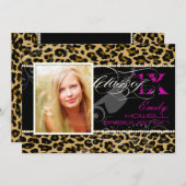 PixDezines 2012 Grads、cheetahプリント/diyカラー 招待状 (正面/裏面)