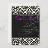 PixDezines 2012 Grads、olivia damask/diyカラー 招待状 (裏面)