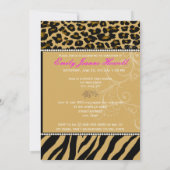 PixDezines 2012 Grads、zebra+cheetah/diyの色 招待状 (裏面)