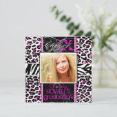 PixDezines 2013 年度卒業生, ヒョウ柄/手作りカラー 招待状 (スタンド正面)