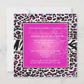 PixDezines 2013 年度卒業生, ヒョウ柄/手作りカラー 招待状 (裏面)