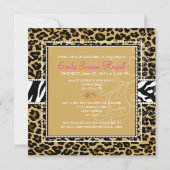 PixDezines 2013 Grads、cheetahプリント/diyカラー 招待状 (裏面)