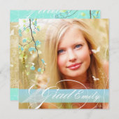 PixDezines 2015卒業写真+ダイの花 招待状 (正面/裏面)