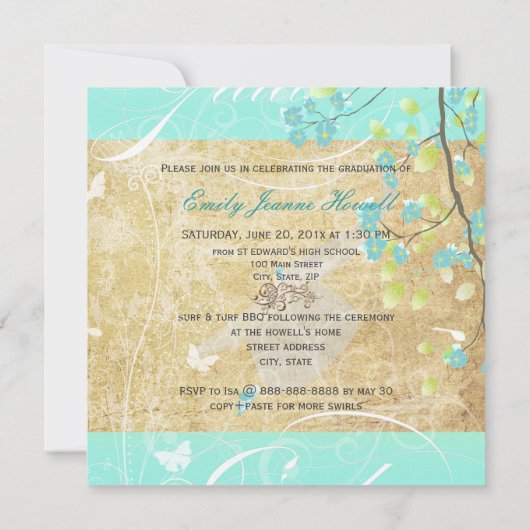 PixDezines 2015卒業写真+ダイの花 招待状 (裏面)