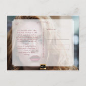 PixDezines 2017大学院写真/フェイクバラ金ゴールド インビテーションポストカード (裏面)