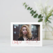 PixDezines 2017大学院写真/フェイクバラ金ゴールド インビテーションポストカード (スタンド正面)