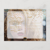 PixDezines 2017大学院写真/メタリックフェイク金ゴールド 案内ポストカード (裏面)