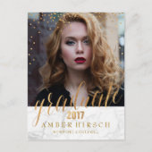 PixDezines 2017大学院写真/メタリックフェイク金ゴールド 案内ポストカード (正面)