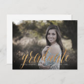 PixDezines 2019大学院写真/メタリックフェイク金ゴールド 案内ポストカード (正面/裏面)