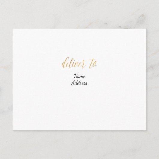 PixDezines 2019大学院写真/メタリックフェイク金ゴールド 案内ポストカード (裏面)