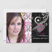 PixDezines 201x卒業版、Rossi Damask 招待状 (正面)