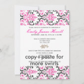 PixDezines 201x卒業版、Rossi Damask 招待状 (裏面)