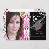 PixDezines 201x卒業版、Rossi Damask 招待状 (正面/裏面)