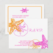 PixDezines 4.25"x5.5" rsvp, スターフィッシュの5x7 出欠カード (正面/裏面)