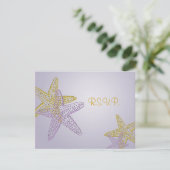 PixDezines 4.25"x5.5" rsvp、5x7用のStarfish 出欠カード (スタンド正面)